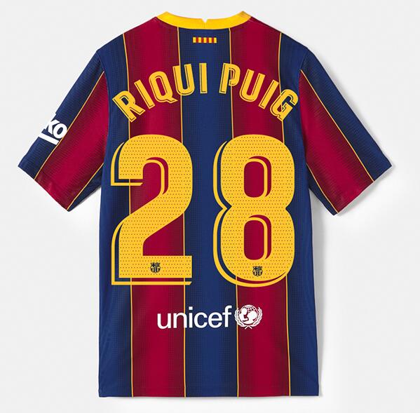 Barcelona Home Kit Soccer Jersey RIQUI PUIG #28 2020/21